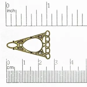28mm x 18mm 5-to-1 Stamped Chandelier Ear Wire - Made of Brass - Sold Individually - EW110