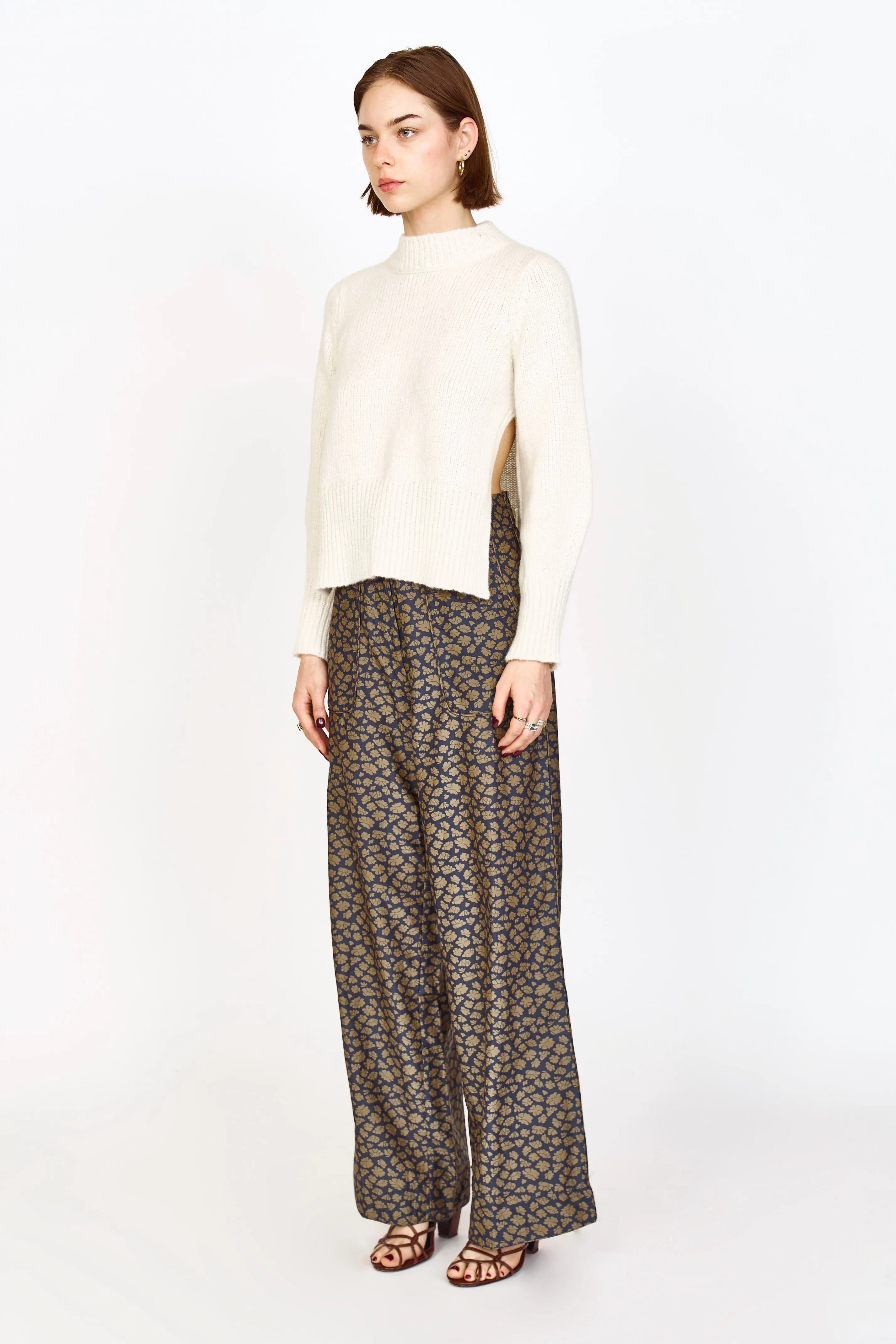 Aspen Open Side Pullover in Ivory