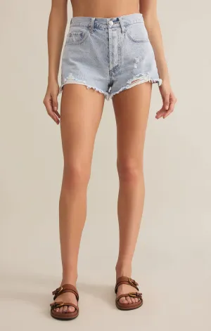 Classic Hi Rise Denim Short - Faded Indigo