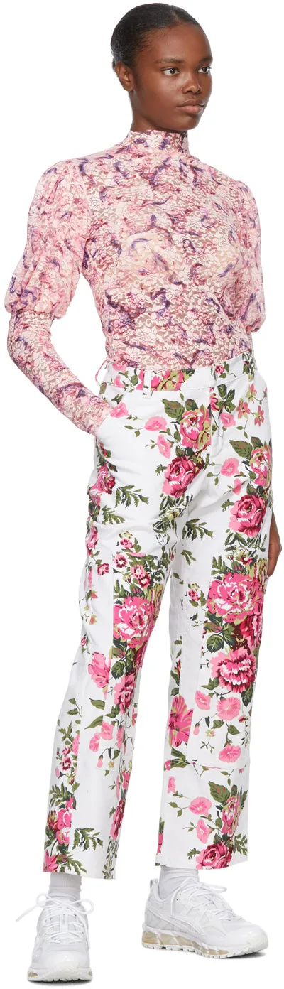 Collina Strada White Floral Chason Jeans