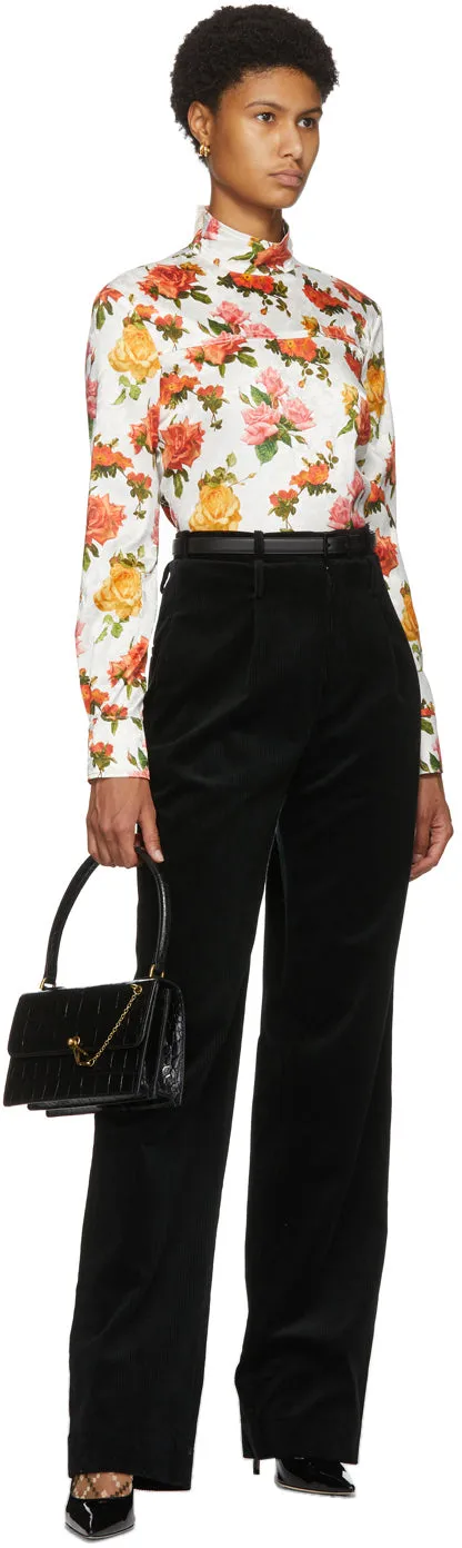 Commission Black Corduroy Double Waisted Trousers
