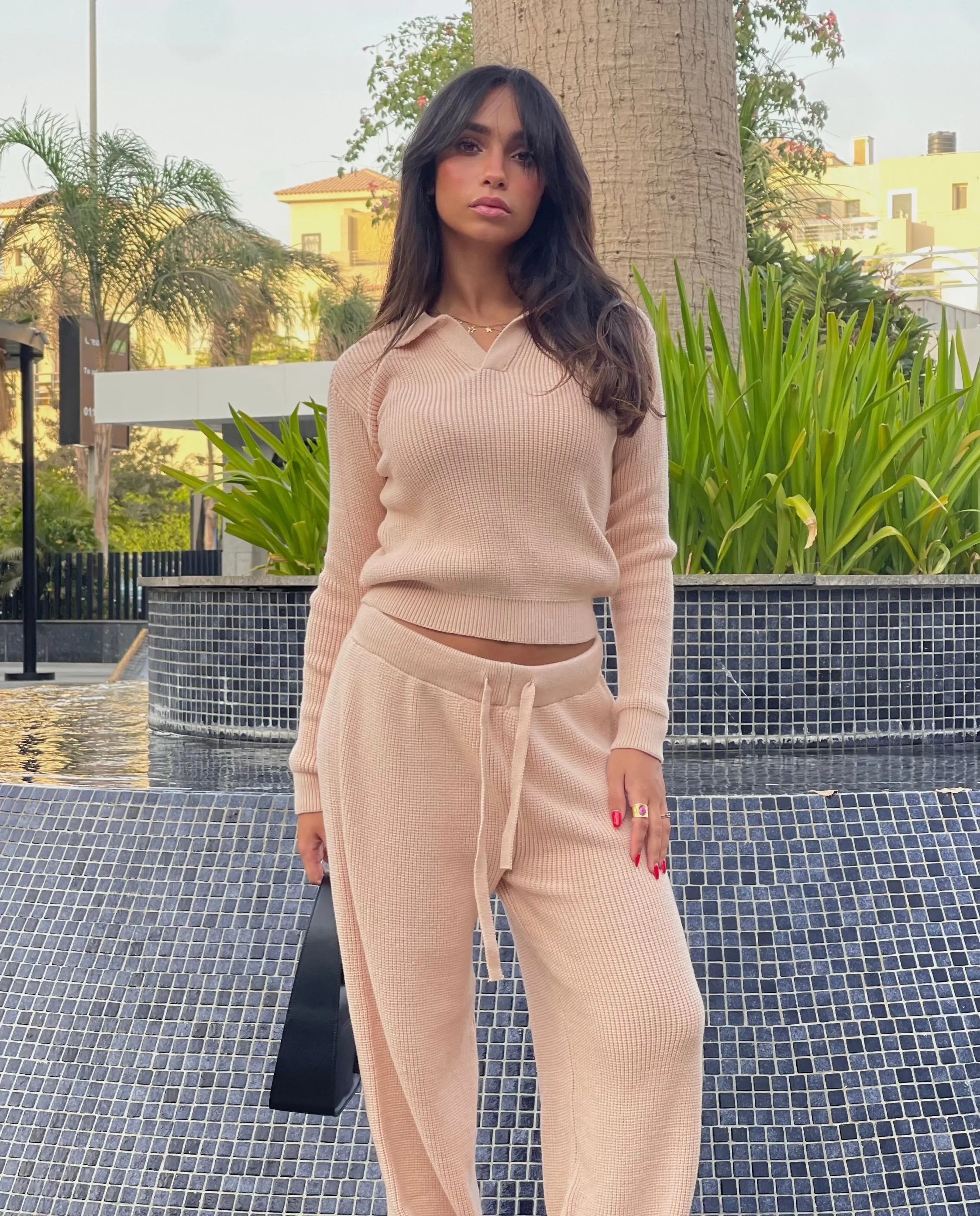Knitted Wide Leg Pants
