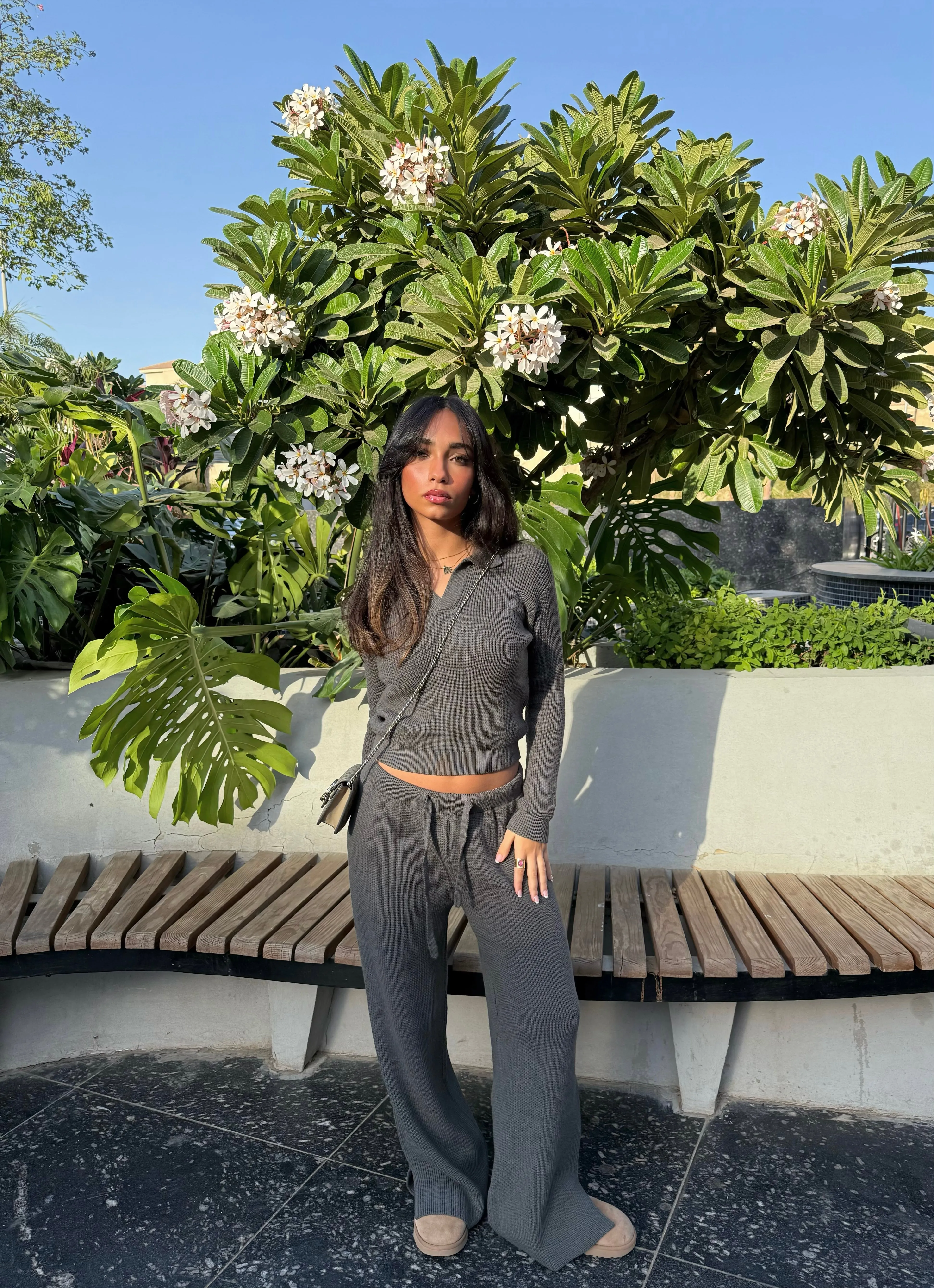 Knitted Wide Leg Pants