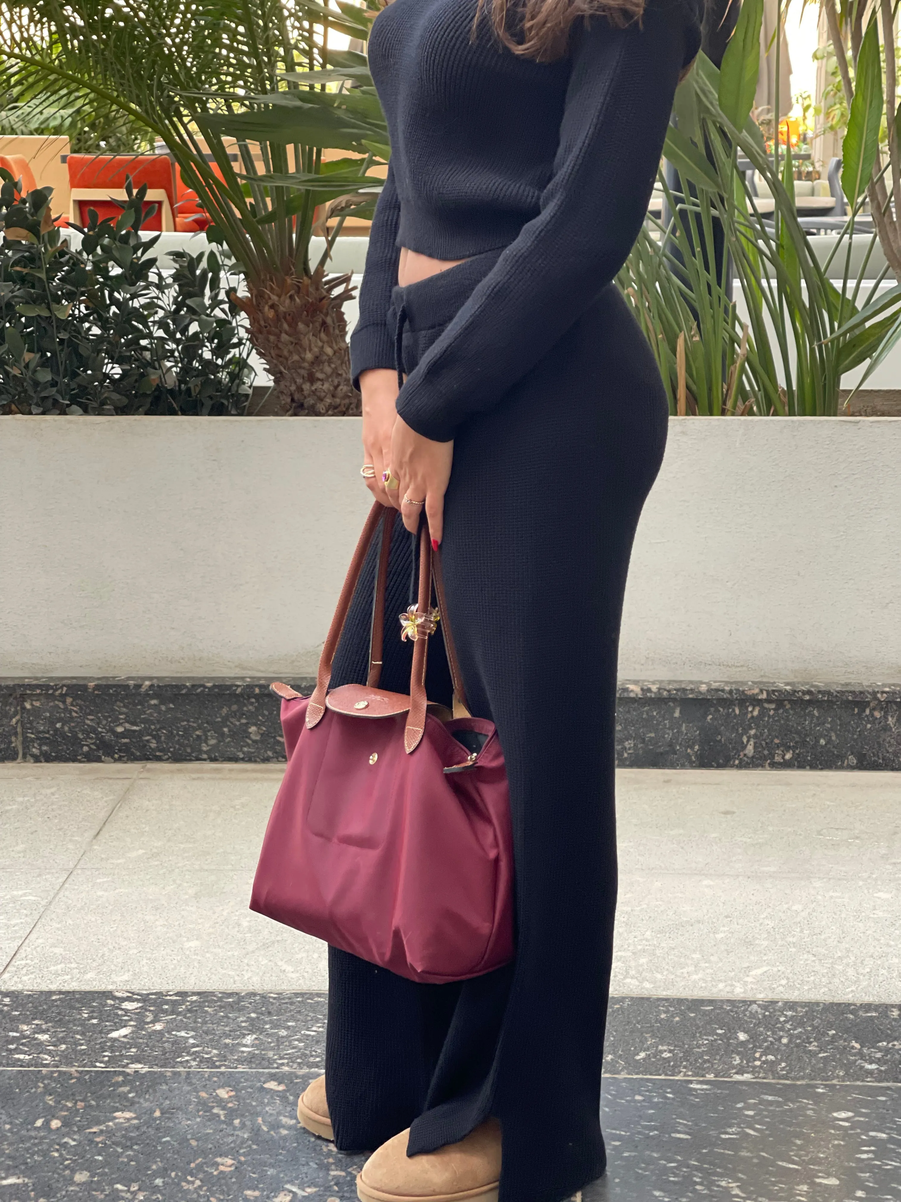 Knitted Wide Leg Pants