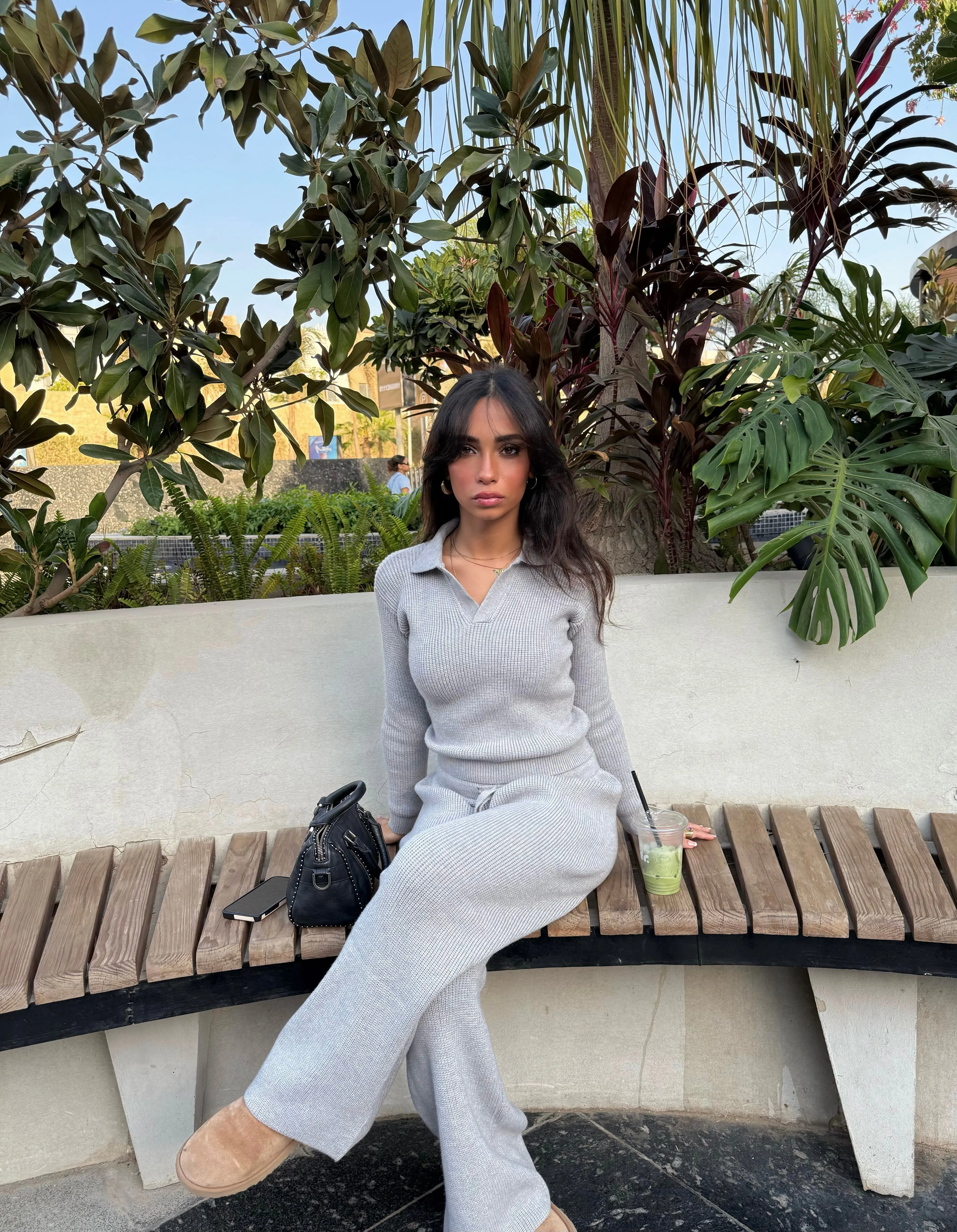 Knitted Wide Leg Pants