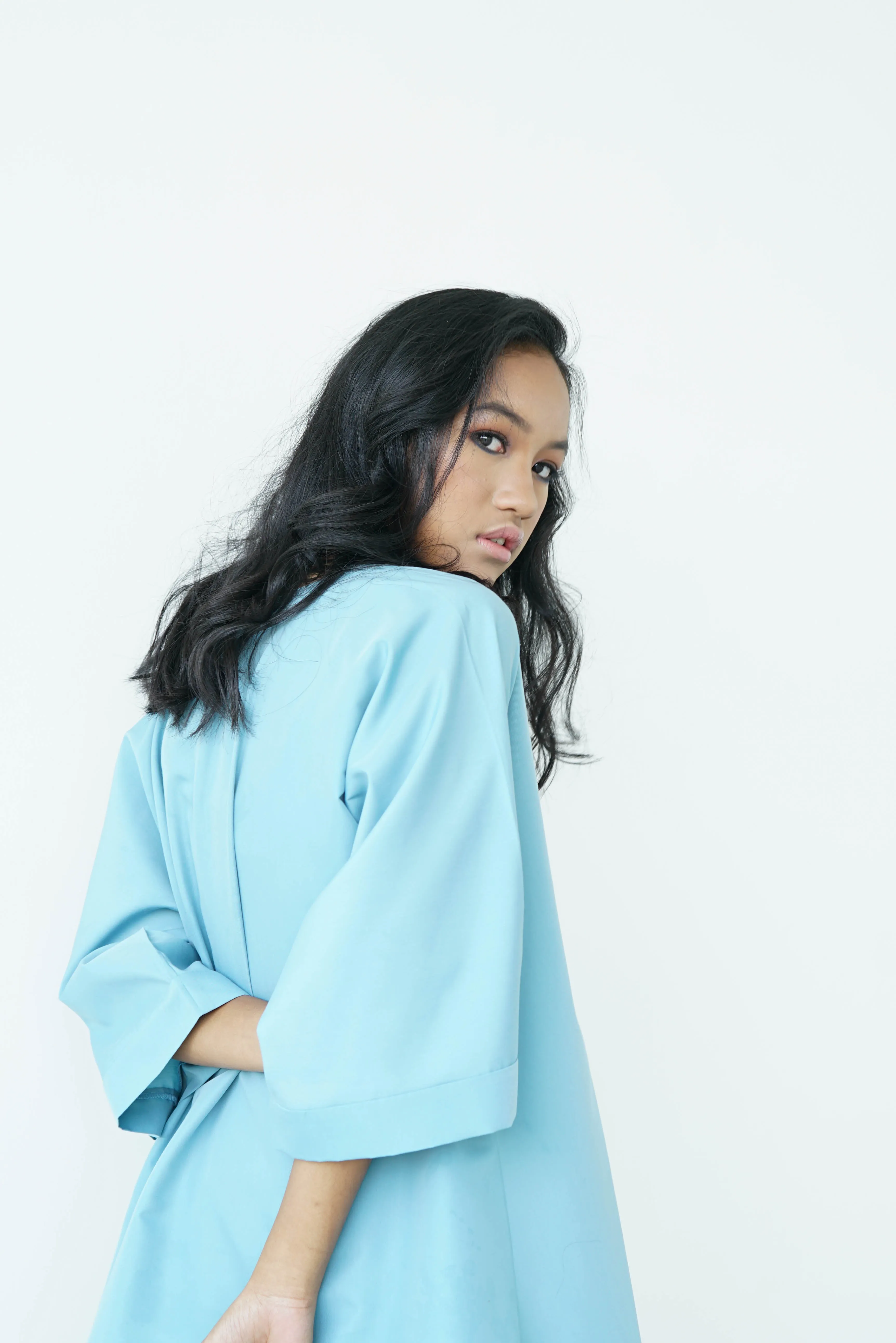 [PRE ORDER] Dusty Blue High Low Box Cotton Top