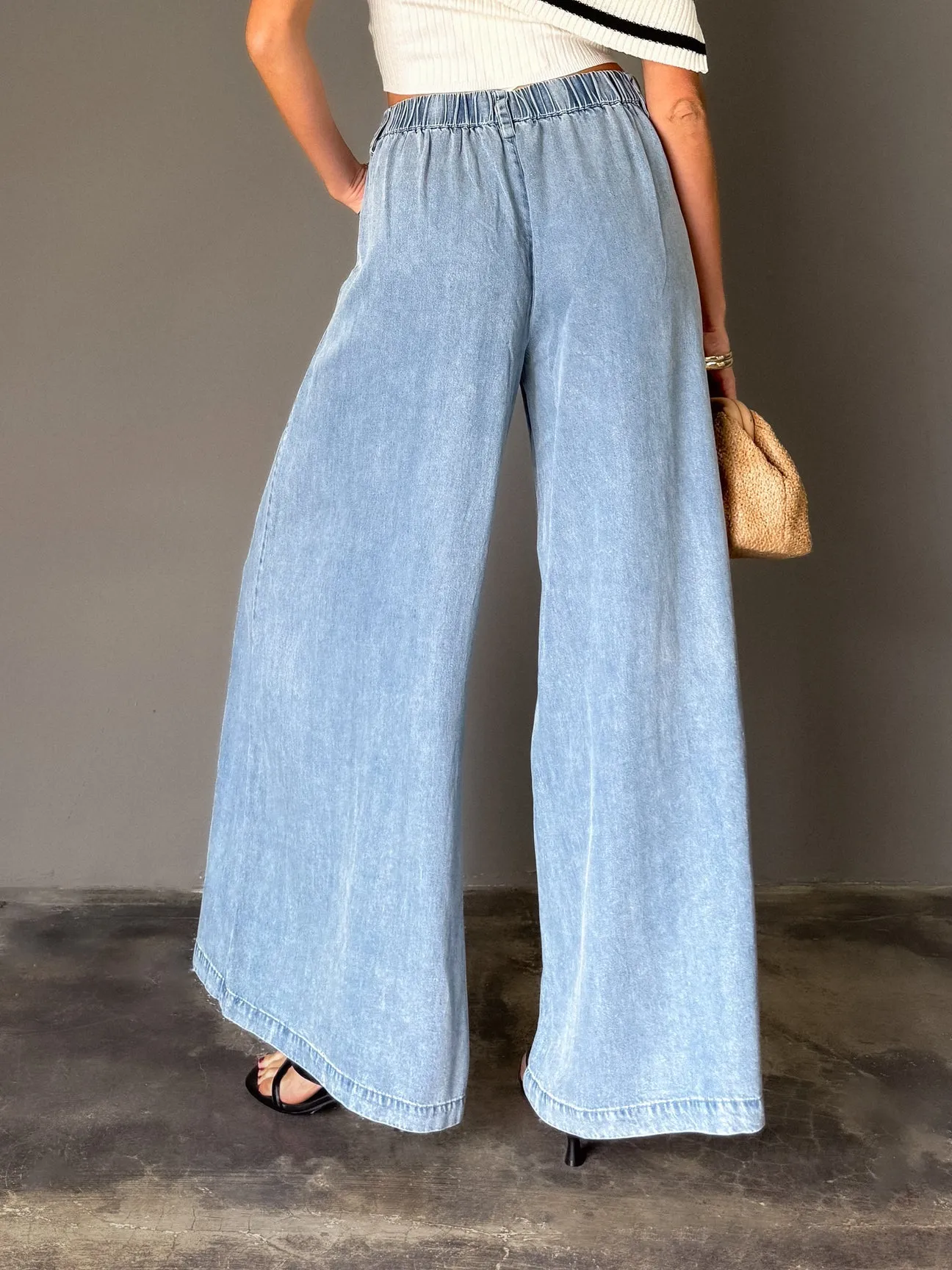 Tencel Wide Leg Pants